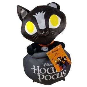 Disney Hocus Pocus Binx Halloween Greeter 14inch Plush Black Cat With Cauldron